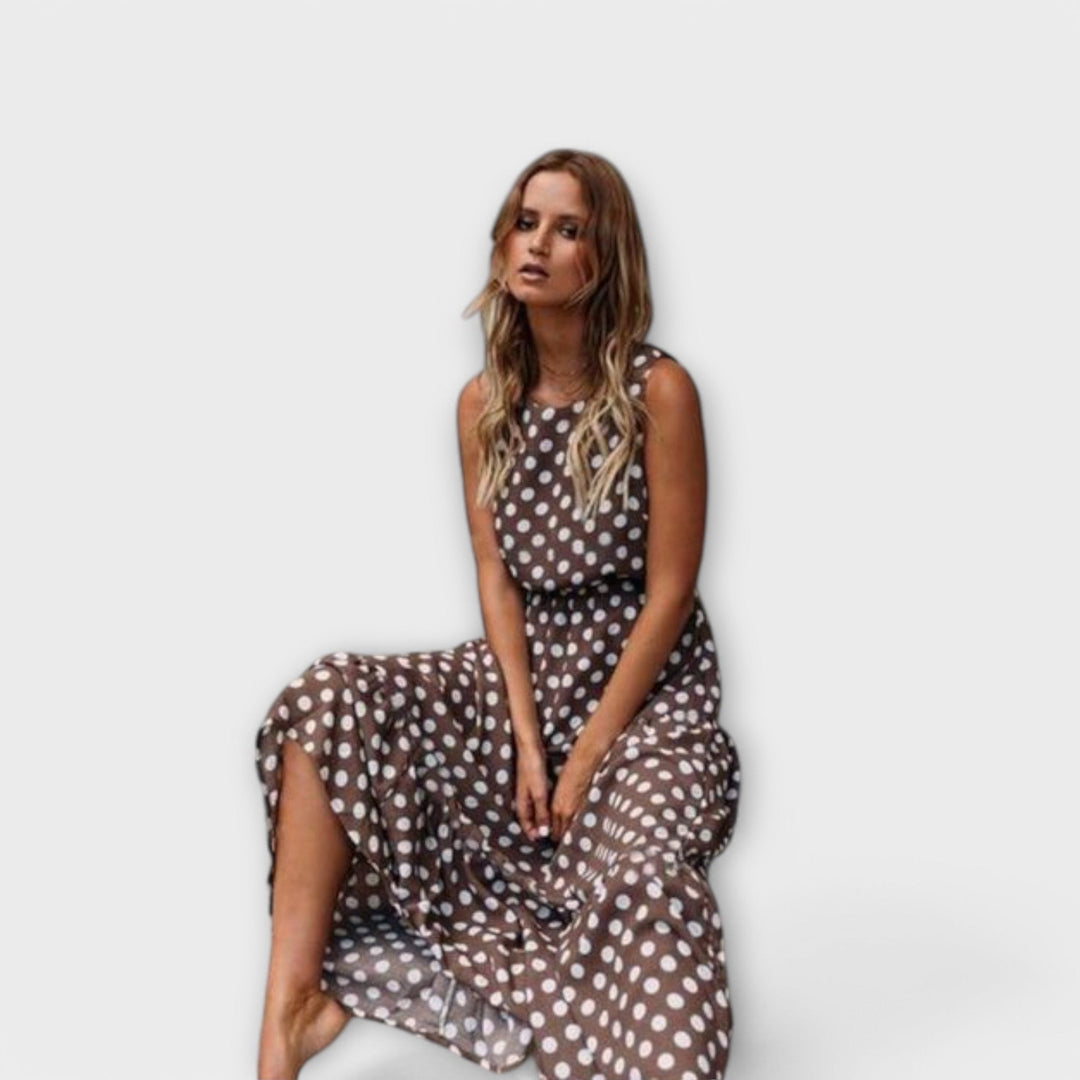 Dona - Midi Boho Dress with Dots