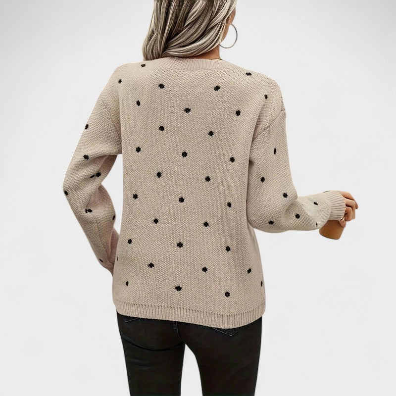 Carina - Knitted Jumper with Dots