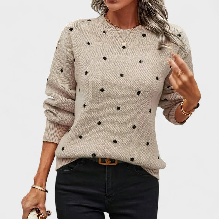 Carina - Knitted Jumper with Dots
