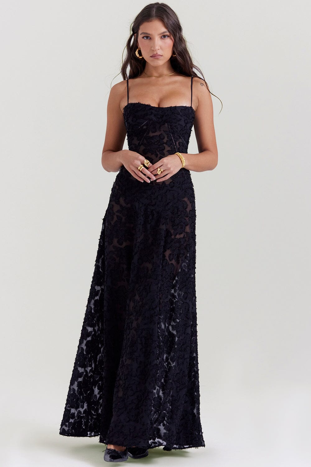 Serena - Elegant long dress for weddings and events