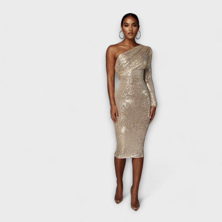 Rita - Evening Dress with Crossed Neckline