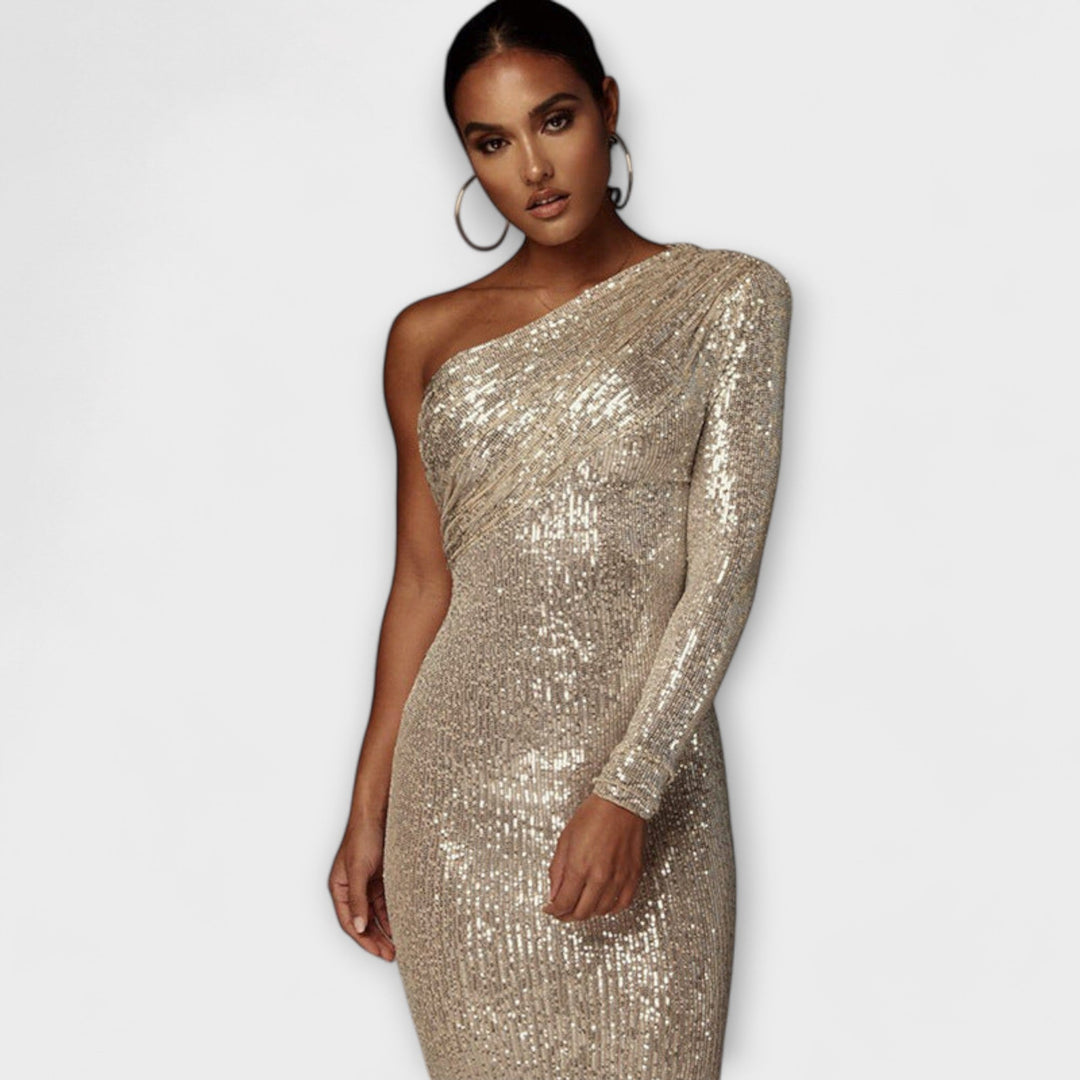 Rita - Evening Dress with Crossed Neckline