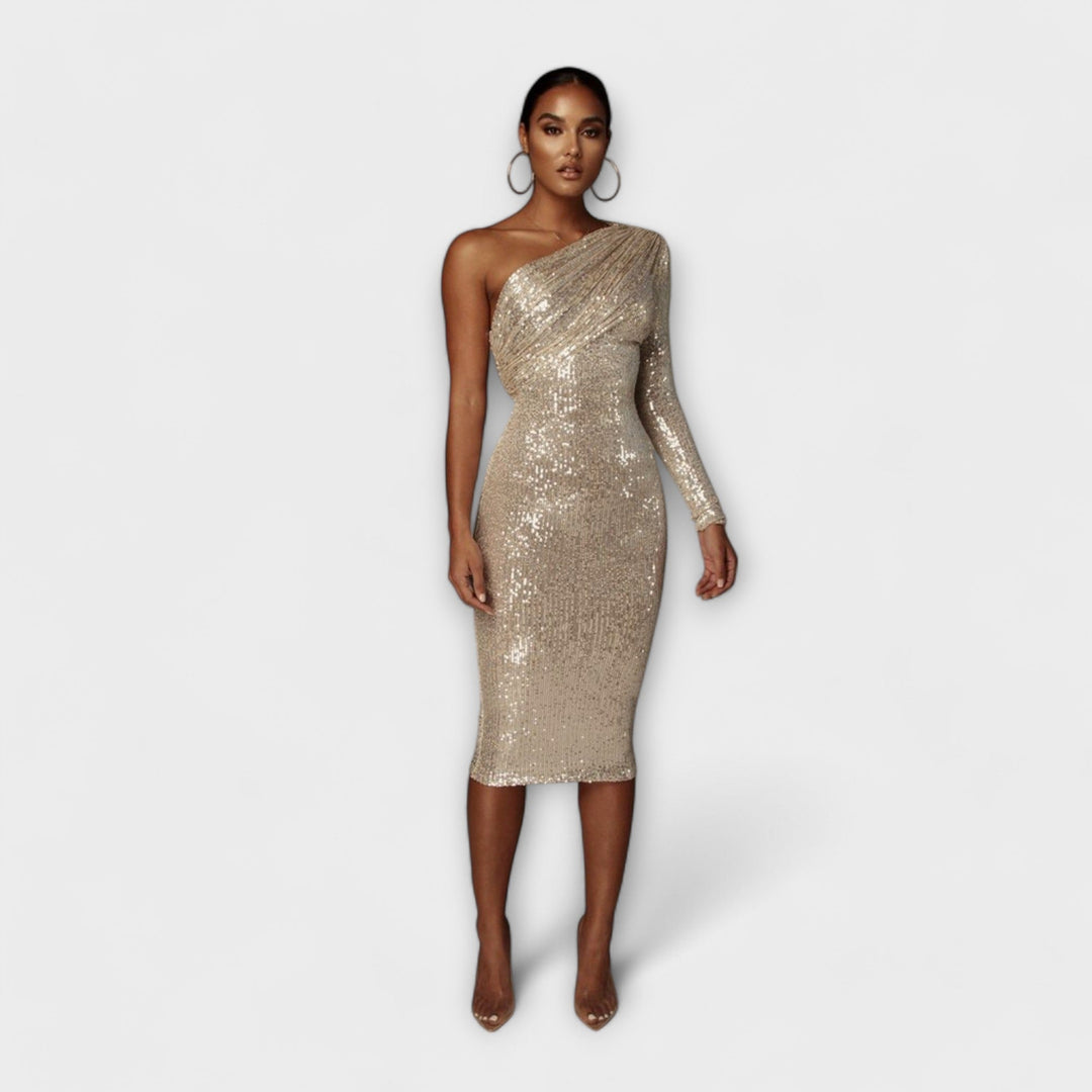 Rita - Evening Dress with Crossed Neckline