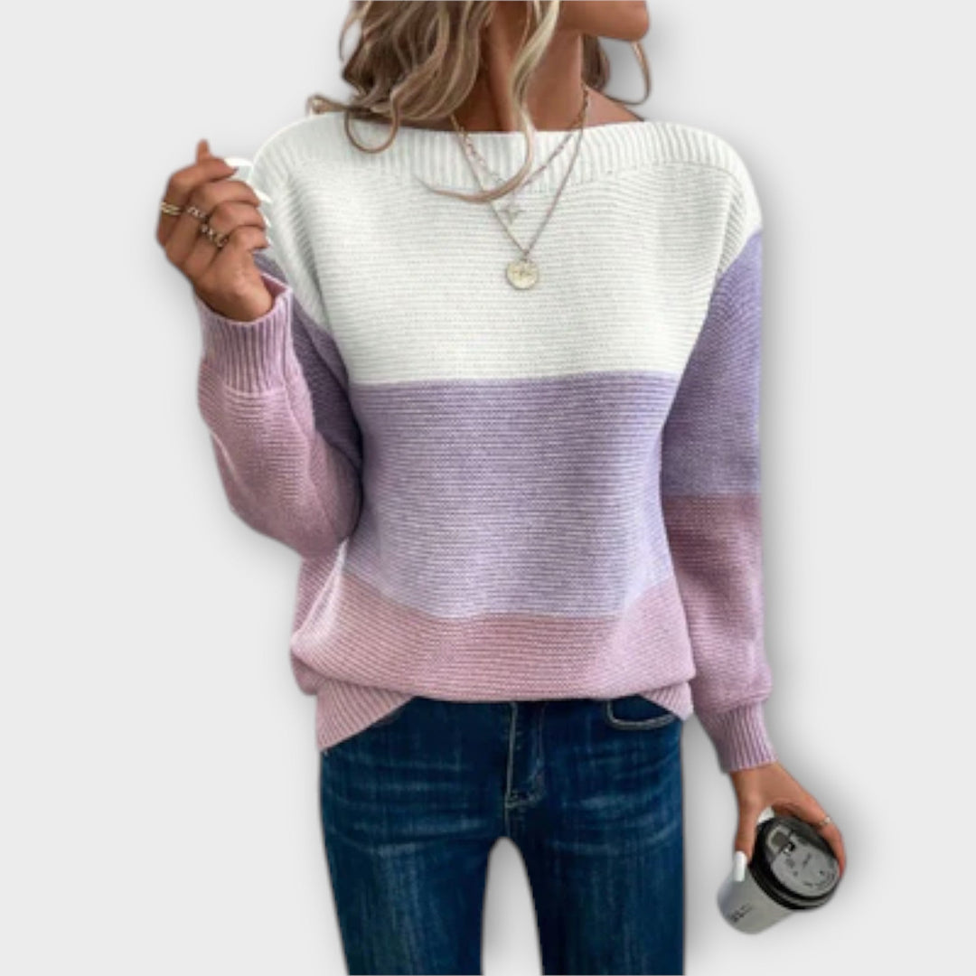 Olivia - Elegant Tricolour Jumper