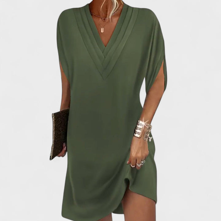 Helena - Elegant Dress with Open Sleeves