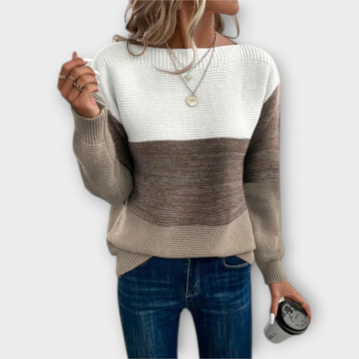 Olivia - Elegant Tricolour Jumper