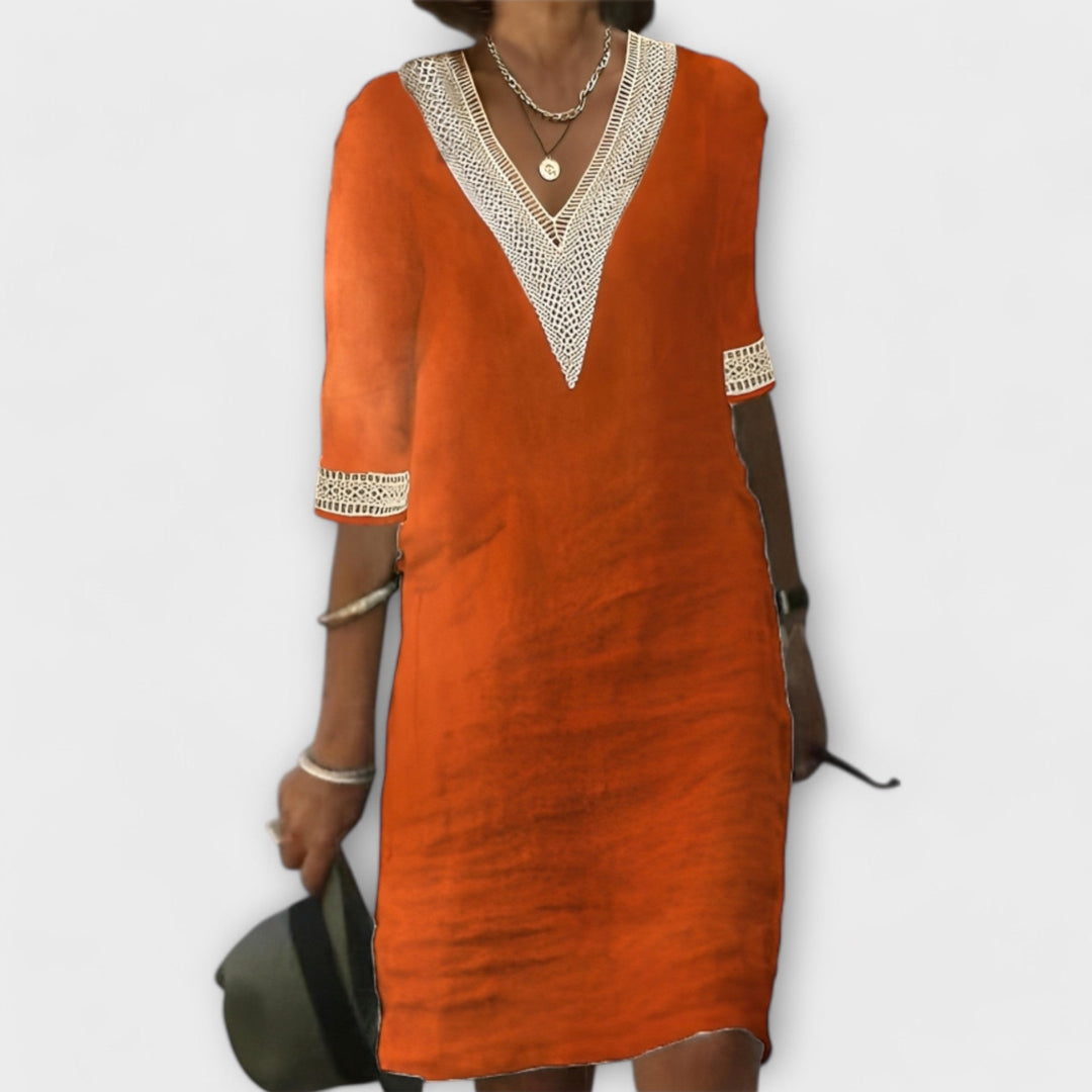 Mariana - Women's Cotton and Linen Dress