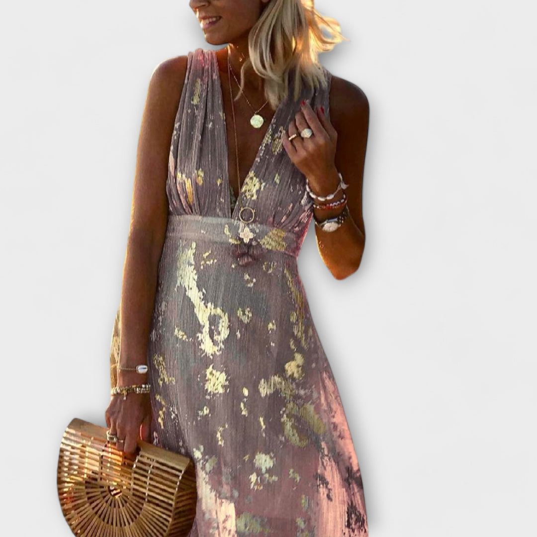 Tatiana - Flowing Dress with V-Neck