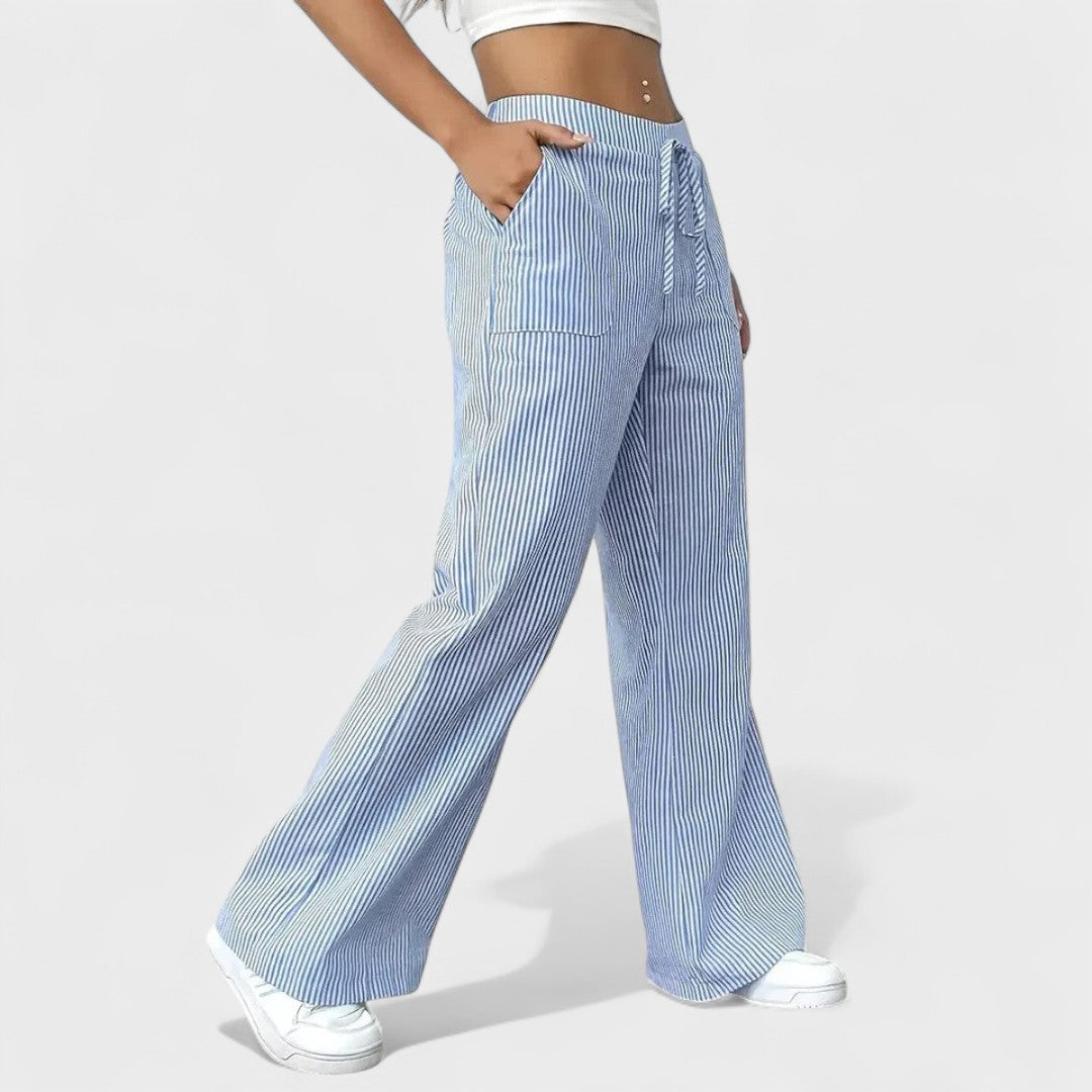 Charlotte - Comfortable wide trousers with elegant details