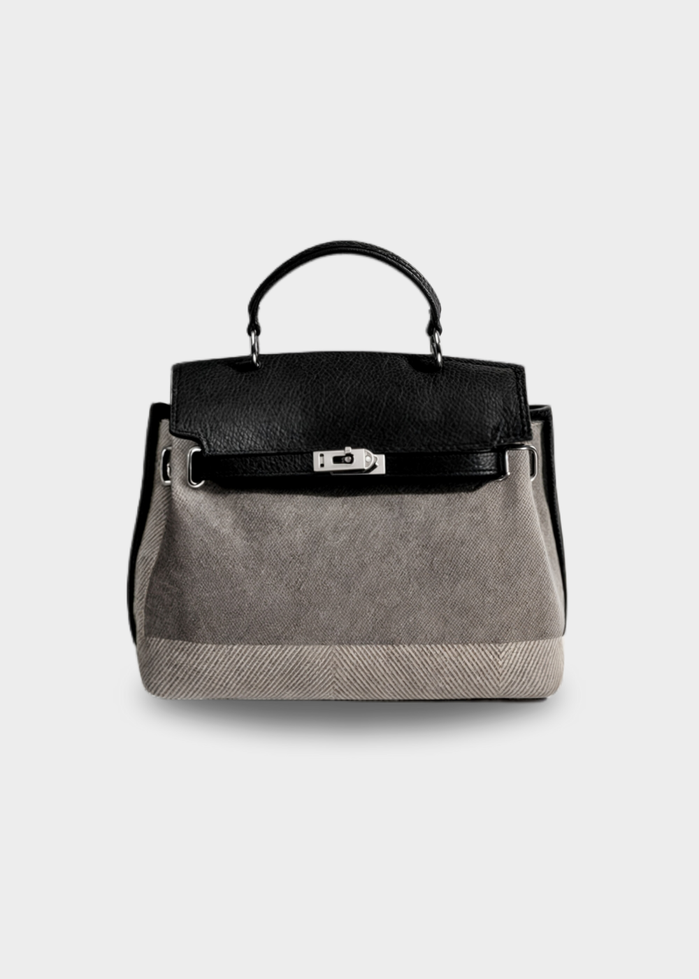 Emilia - Canvas Bag in Leather