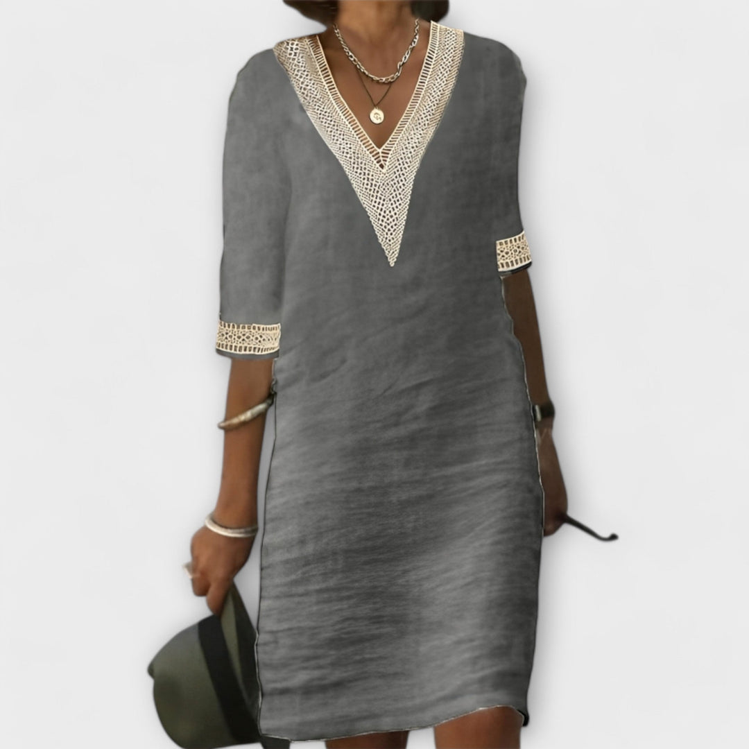 Mariana - Women's Cotton and Linen Dress