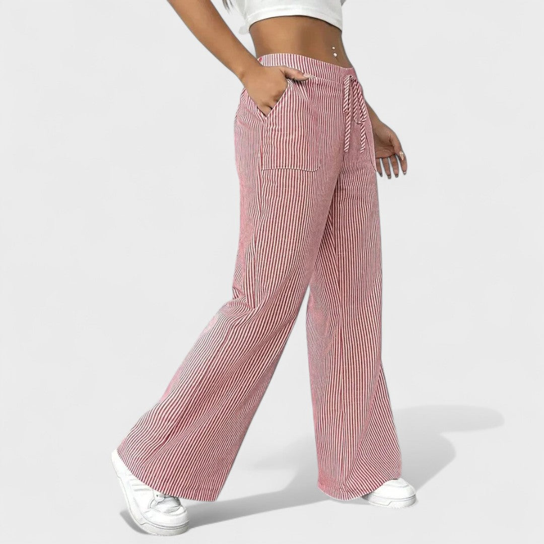 Charlotte - Comfortable wide trousers with elegant details