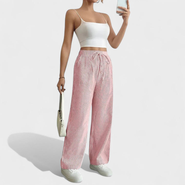 Charlotte - Comfortable wide trousers with elegant details