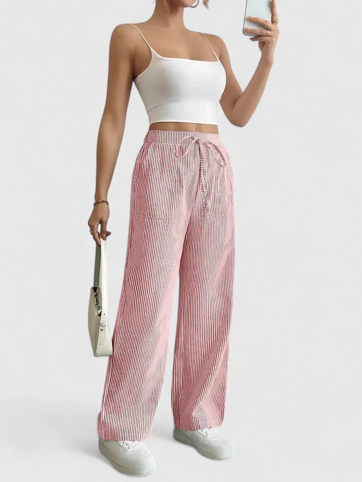 Charlotte - Comfortable wide trousers with elegant details