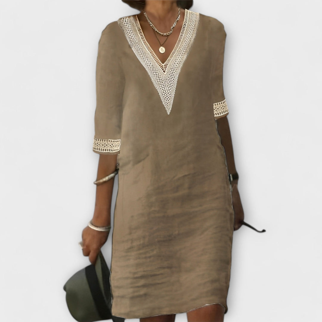 Mariana - Women's Cotton and Linen Dress