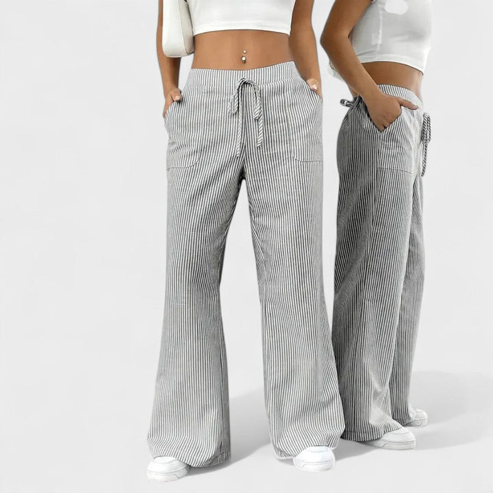 Charlotte - Comfortable wide trousers with elegant details