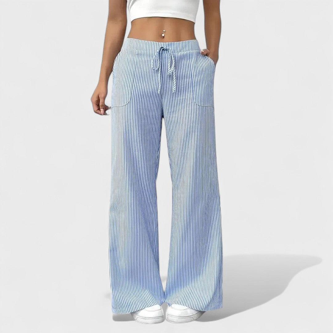 Charlotte - Comfortable wide trousers with elegant details
