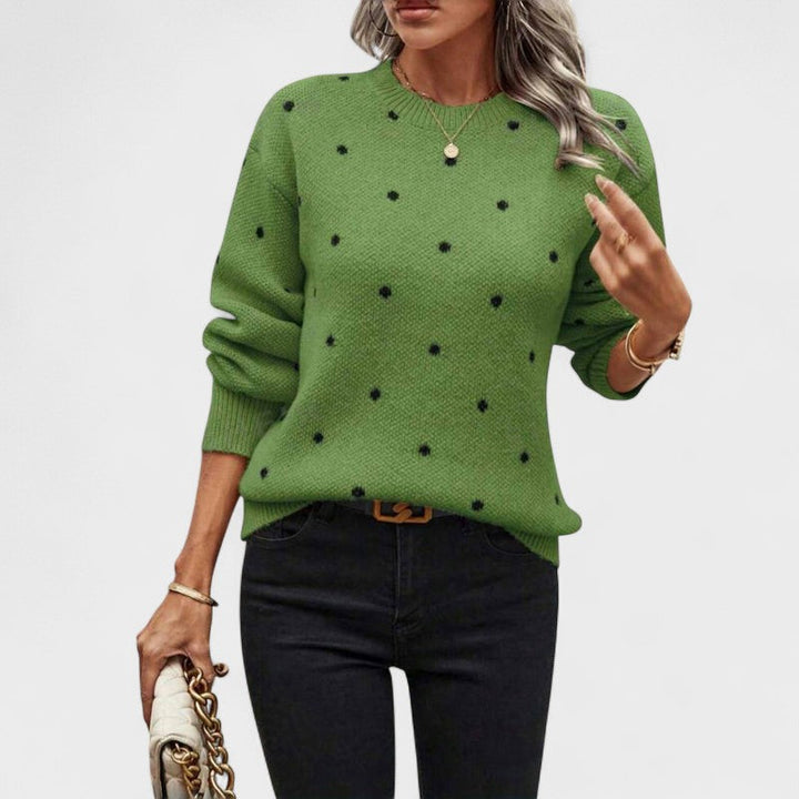 Carina - Knitted Jumper with Dots