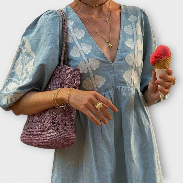 Sílvia - Printed Dress for Effortless Elegance