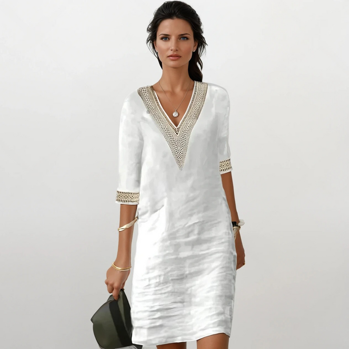 Mariana - Women's Cotton and Linen Dress