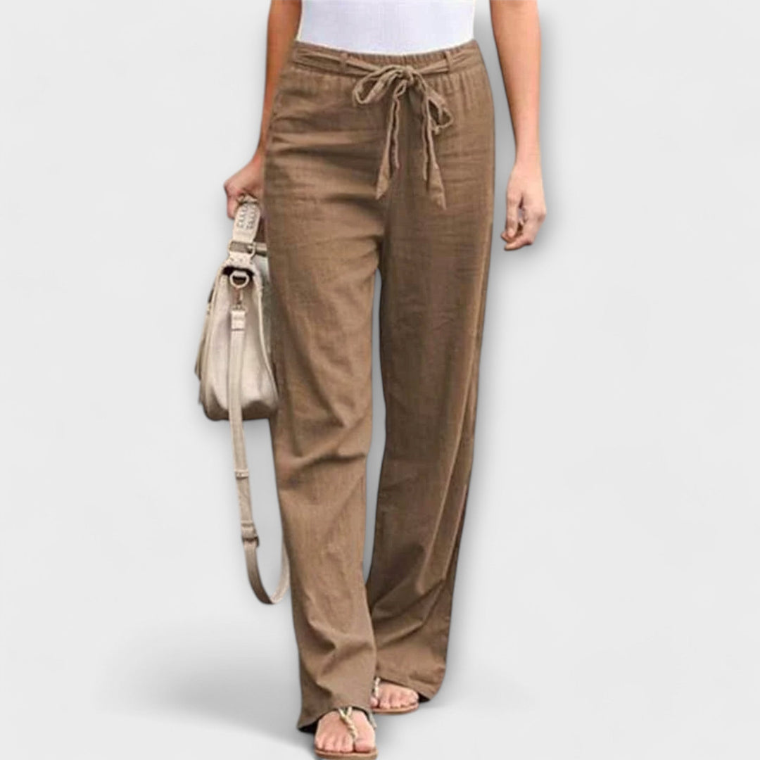 Clara - Lightweight Linen Trousers