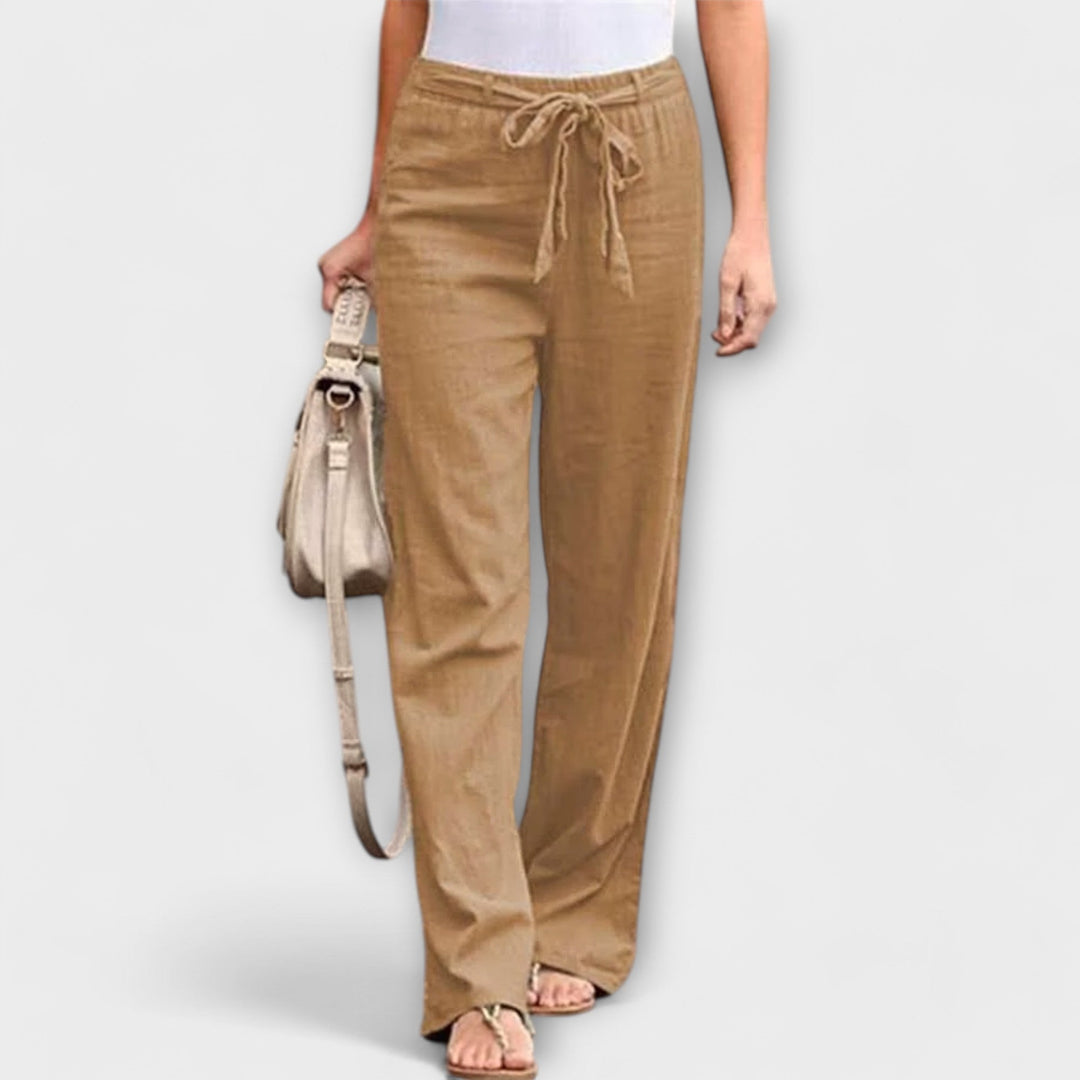 Clara - Lightweight Linen Trousers