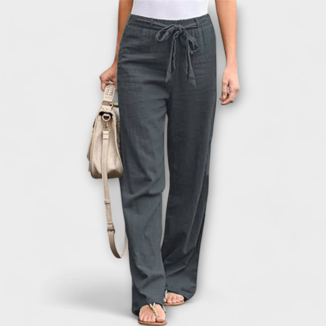Clara - Lightweight Linen Trousers