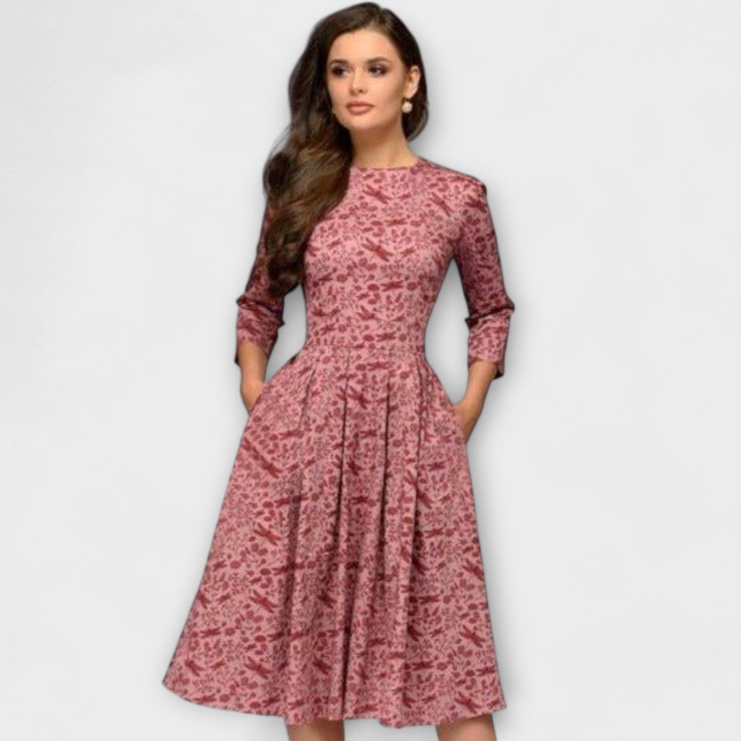 Carolina - Elegant Knee-Length Dress
