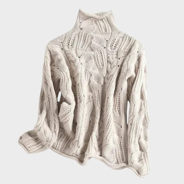 Luana – Cashmere Jumper with Braided Pattern