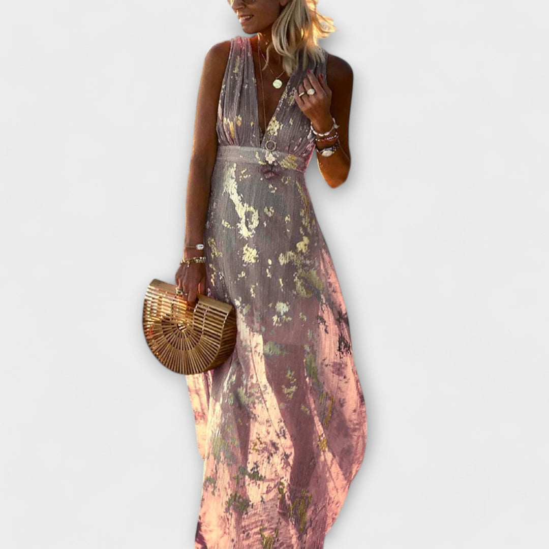 Tatiana - Flowing Dress with V-Neck