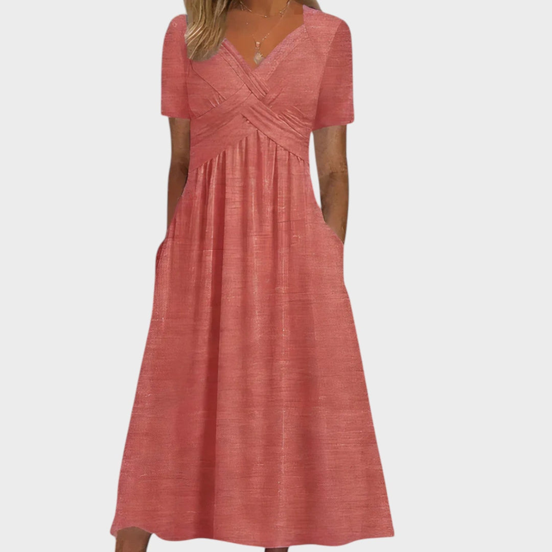 Teresa - Comfortable dress with V-neck