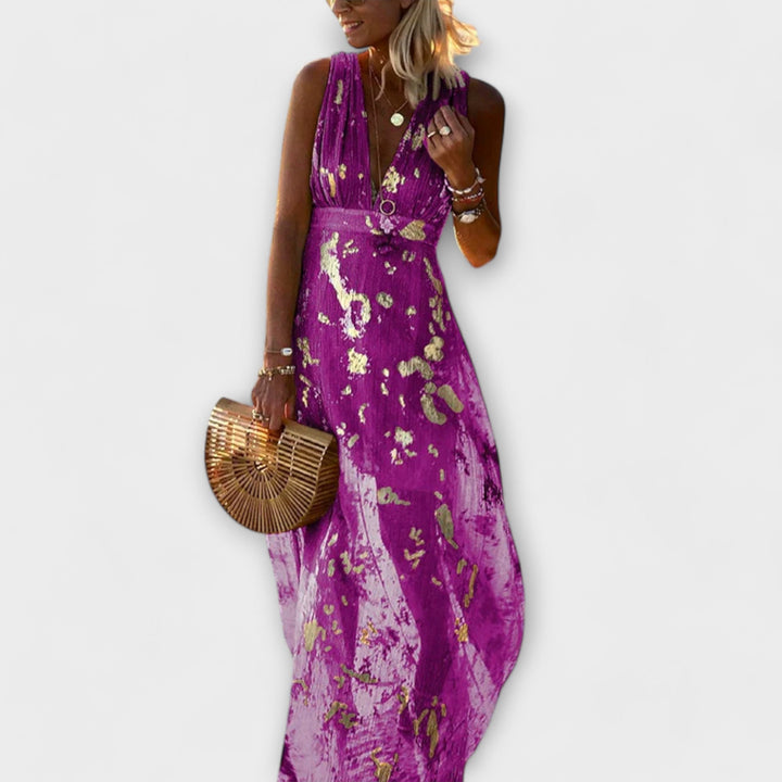 Tatiana - Flowing Dress with V-Neck