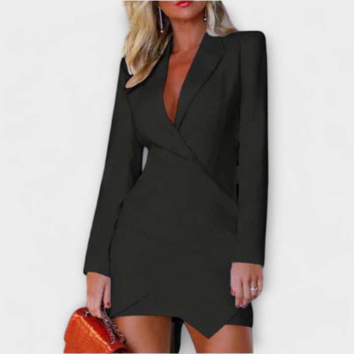 Gabriela - Elegant Blazer Dress with Deep Neckline