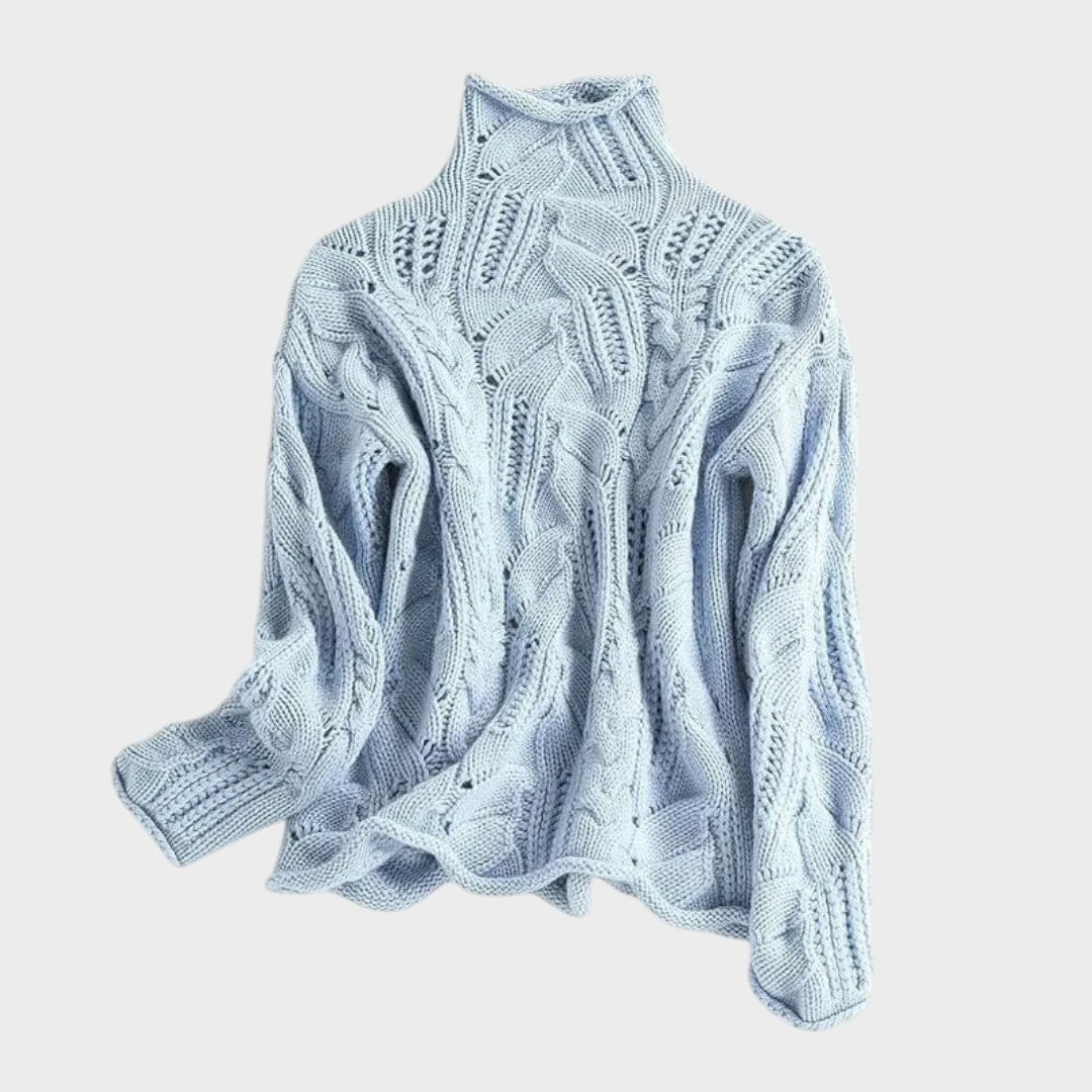 Luana – Cashmere Jumper with Braided Pattern