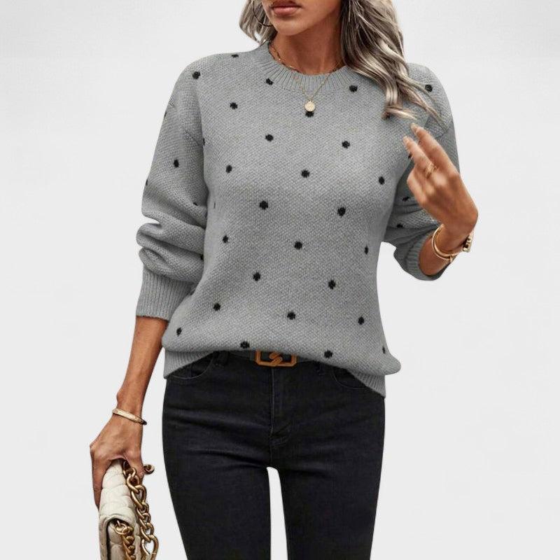 Carina - Knitted Jumper with Dots