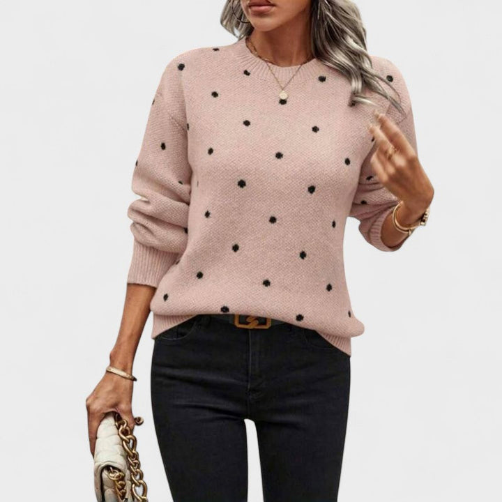 Carina - Knitted Jumper with Dots