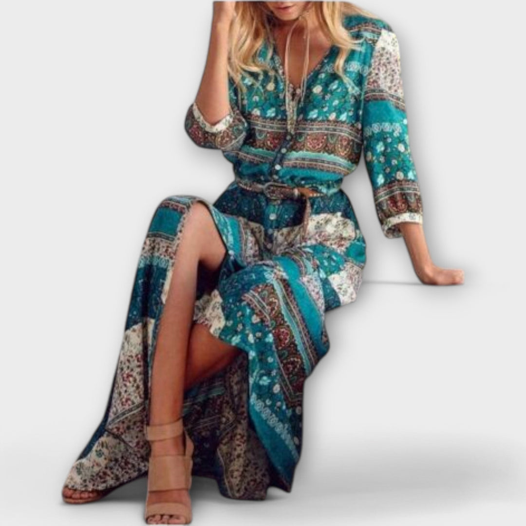 Carina - Boho Midi Dress