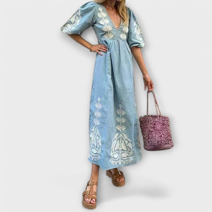 Sílvia - Printed Dress for Effortless Elegance