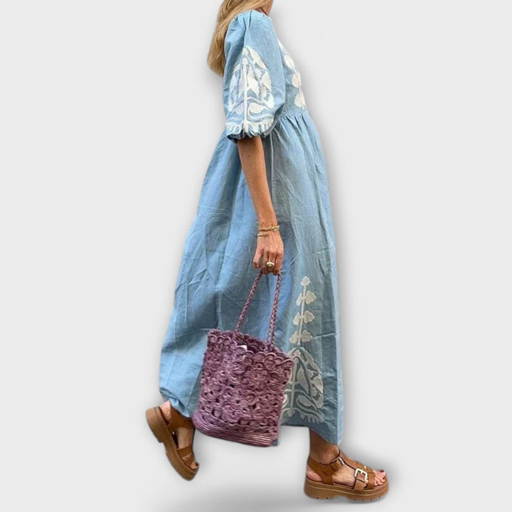 Sílvia - Printed Dress for Effortless Elegance