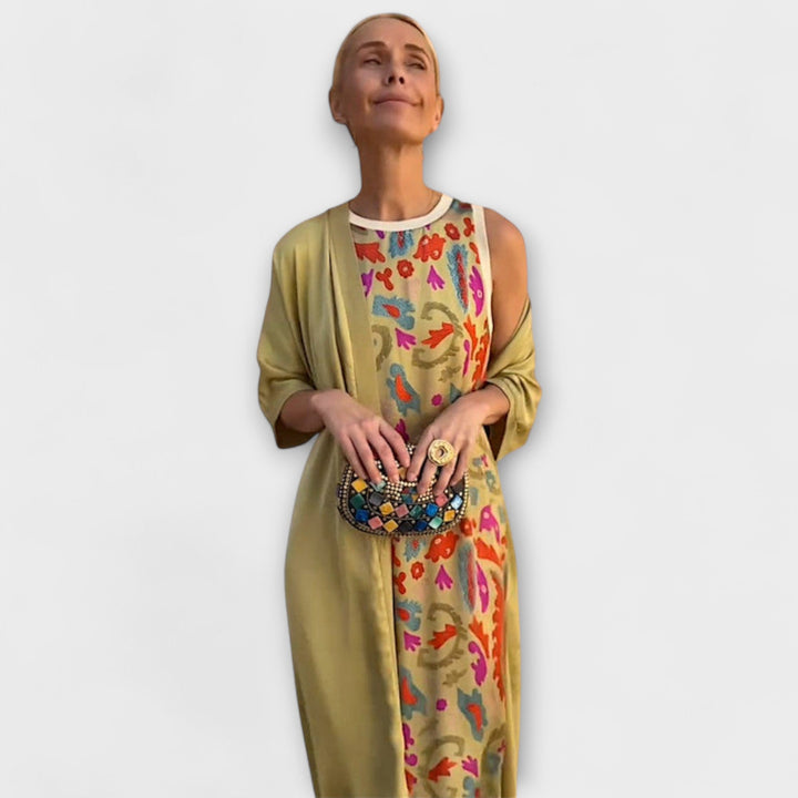 Julia – Maxi dress with matching cardigan