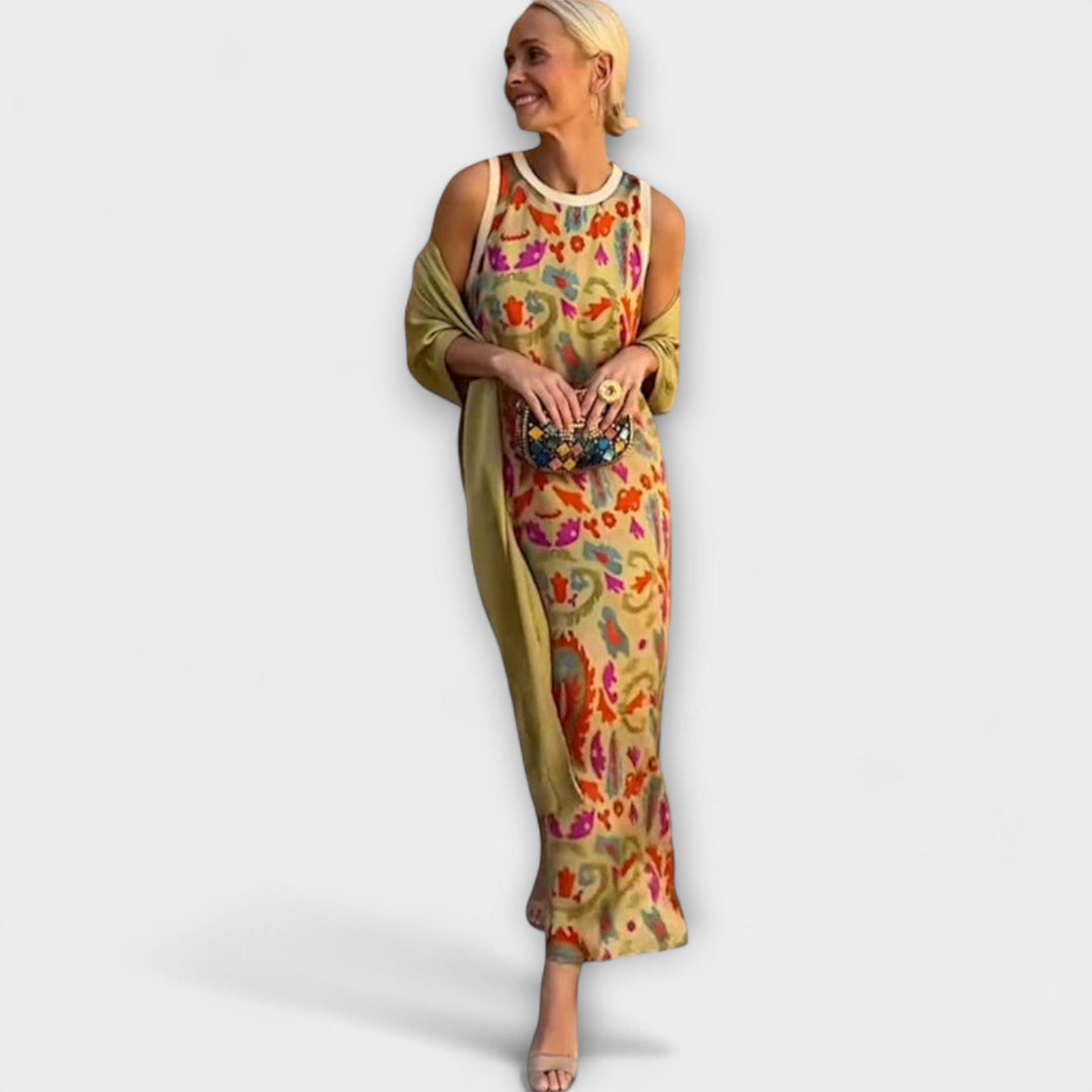 Julia – Maxi dress with matching cardigan